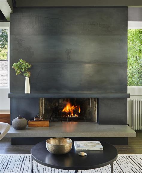 metal fireplace ideas